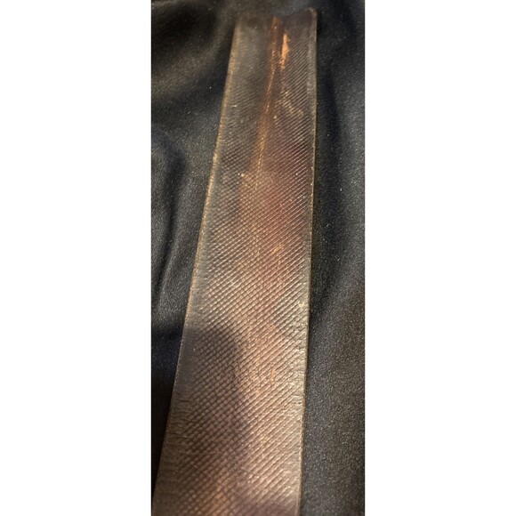 Antique Barber Shop 24” Thick Strop Blade Sharpening Leather & Metal Hardware - Picture 8 of 13
